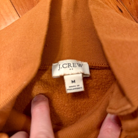 J. Crew Warm Orange/Amber Cotton Sweater Pullover with Buttons - Picture 5 of 5